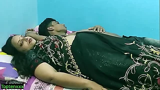 Indian hot stepsister getting fucked by junior at one's fingertips midnight!! Real desi hot sex